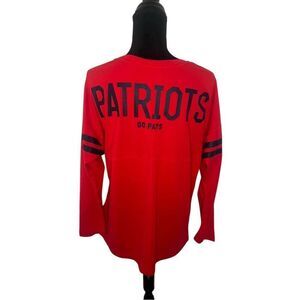 NIKE NFL NEW ENGLAND PATRIOTS FOOTBALL LONG SLEEVE TEE SHIRT‎ WOMENS SIZE LARGE
